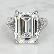 4.50 CT Emerald Cut Lab Grown Diamond Engagement Ring Mapple Gems